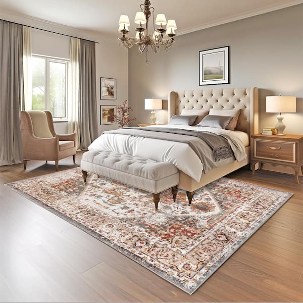 nuLOOM Shane Persian Vintage 9 ft. x 12 ft. Beige Living Room