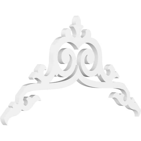 Ekena Millwork 1 in. x 36 in. x 18 in. (12/12) Pitch Baile Gable Pediment Architectural Grade PVC Moulding
