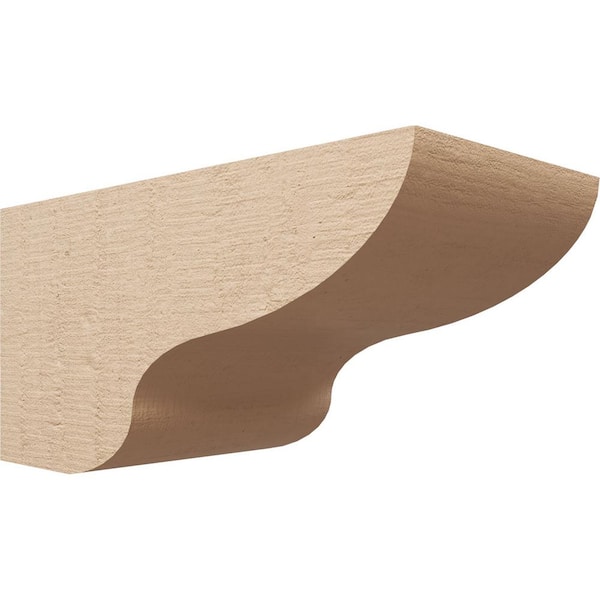 Ekena Millwork 12 in. x 12 in. x 24 in. Wide Greensboro Rough Cedar Woodgrain TimberThane Corbel, Primed Tan