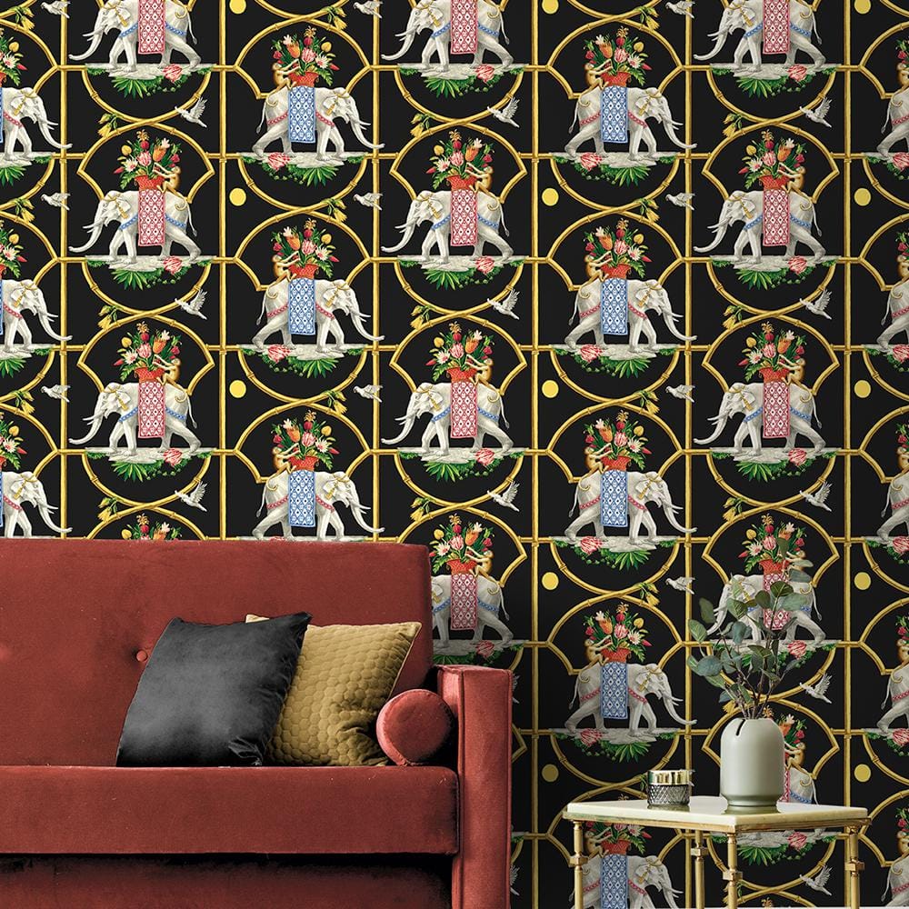 Before The Raj Noir Vinyl Peel and Stick Wallpaper Roll