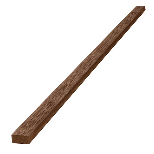 Edge 1 in. x 2 in. x 8 ft. Weathered Barn Wood Dark Brown Pine Trim Board