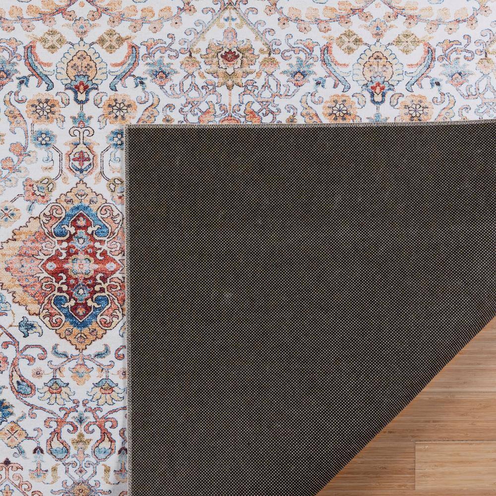 Tanis Ivory Moroccan Bohemian Washable Area Rug, 8x10