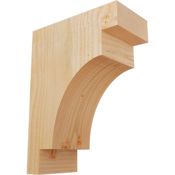 Ekena Millwork 6 in. x 12 in. x 16 in. Douglas Fir Mediterranean Rough Sawn Corbel