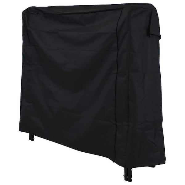 Sunnydaze 4 ft. Firewood Log Rack Cover in Black