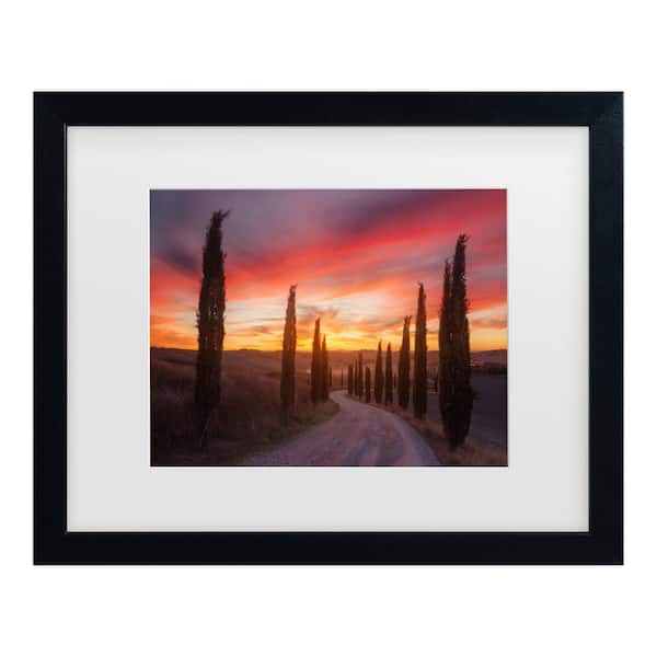 Rostovskiy Anton Tuscany Sunset Matted Framed Photography Wall Art 18 in. x 22 in