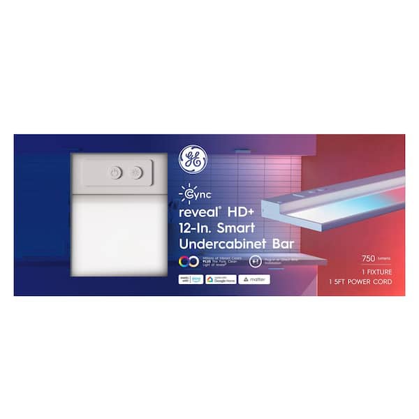 12 in. Plug-In White Integrated LED Under Cabinet Light Cync Reveal Smart Color Changing Hardwired/1-Pack