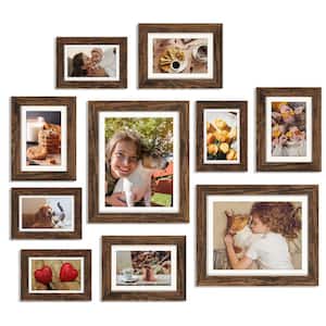4x6 Hanging Collage Picture Frame Set, Rustic 8 Opening Horizontal Frames  Display 4 by 6 Photos Prints for Wall Decor 