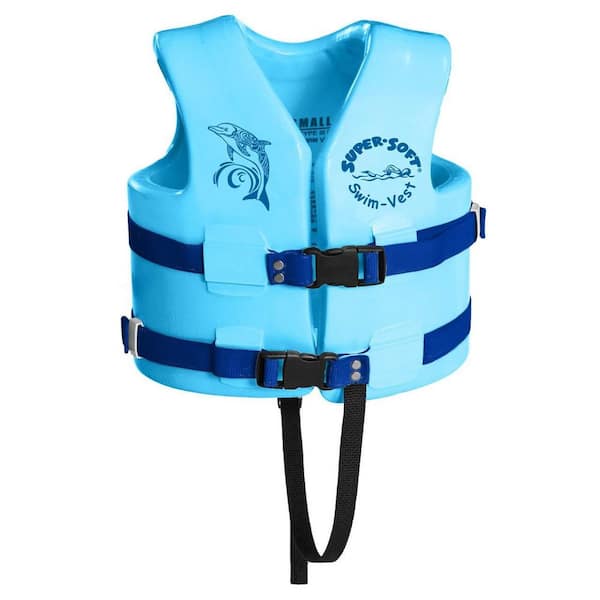 TRC Recreation Super Soft USCG Kids Small Foam Swim Vest Life Jacket, Blue