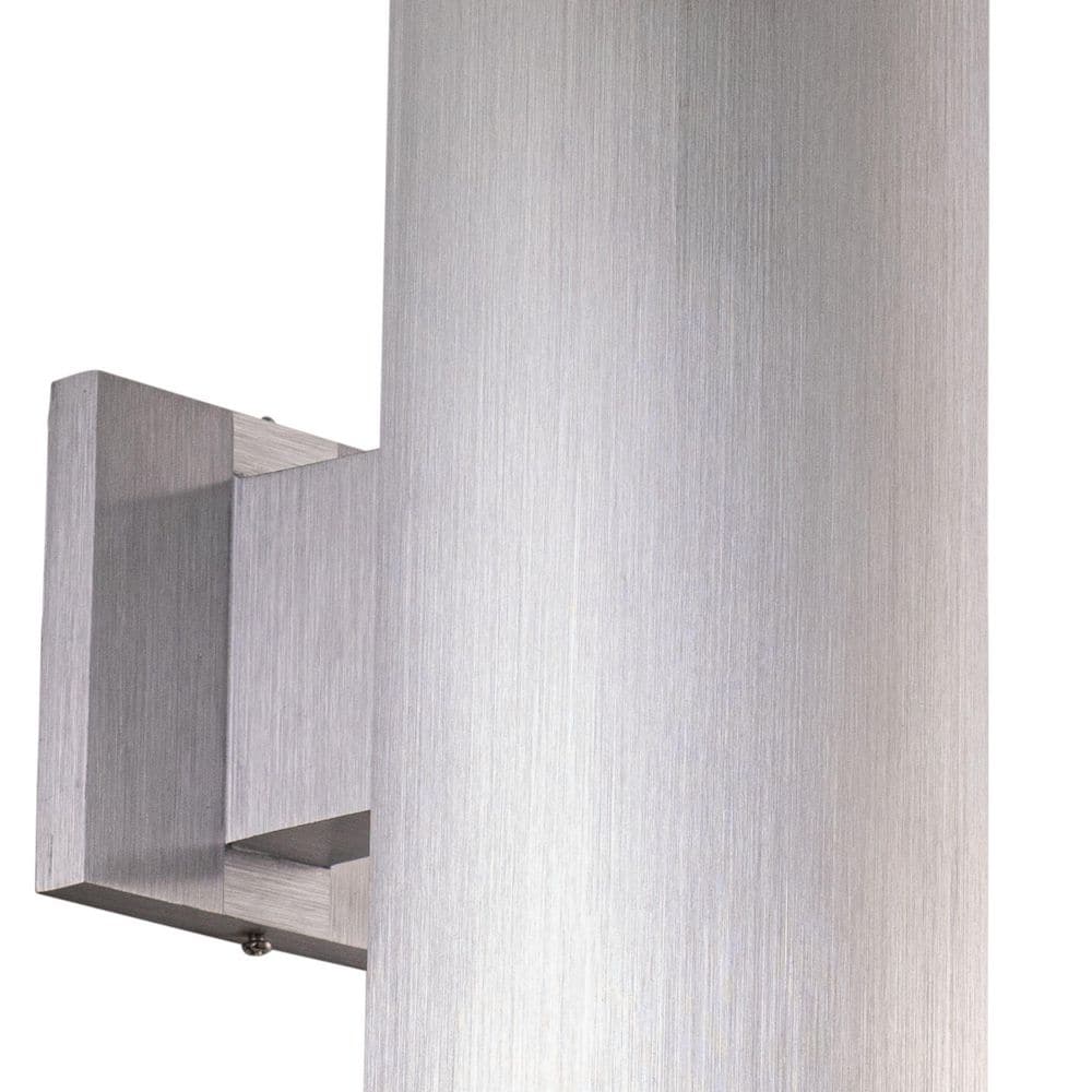 Chiasso Satin Aluminum Cylinder Wall Sconce with Dimmable Lighting