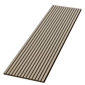 94 in. x 12.6 in. x 0.8 in. Acoustic Vinyl Wall Cladding Siding Board in Creamy Cappuchino (Set of 2 piece)