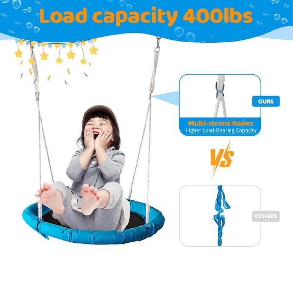 Outdoor Playground Metal Swing Set with Saucer for Kids