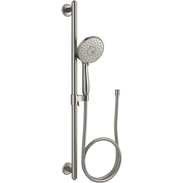 KOHLER Forte 3--Spray Multifunction Hand Shower Kit with Katalyst Air-Induction Technology in Vibrant Brushed Nickel