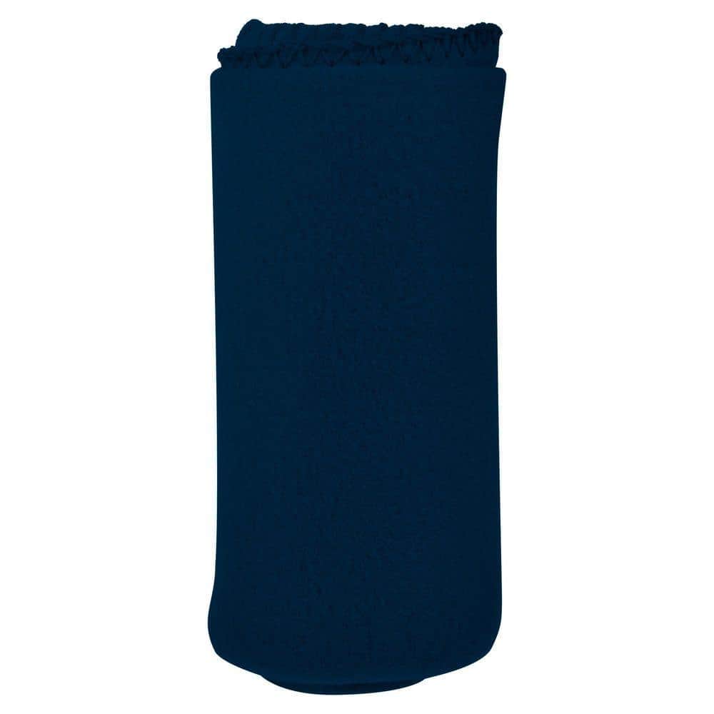 Imperial Home 50 in. x 60 in. Navy Blue Super Soft Fleece Throw