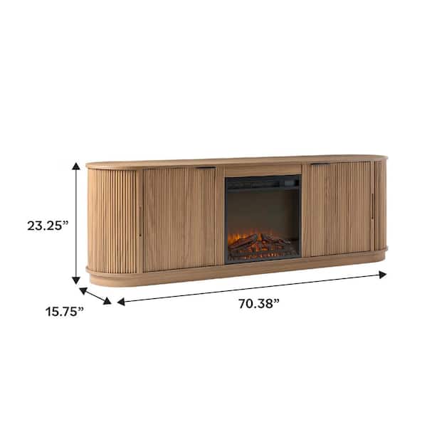 Walker Edison Furniture Company 70 in. Mocha Modern TV Stand Walker Edison Furniture Company 70 in. Mocha Modern TV Stand