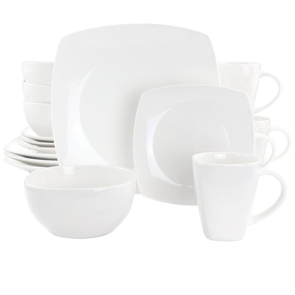 Soho Lounge 16-Piece White Fine Ceramic Dinnerware (Service Set for 4) price history on PriceWatchPro