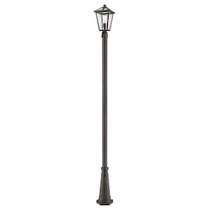 Talbot 110.25 in. 1-Light Oil Bronze Metal Hardwired Outdoor Weather Resistant Post Light Set with No Bulb included