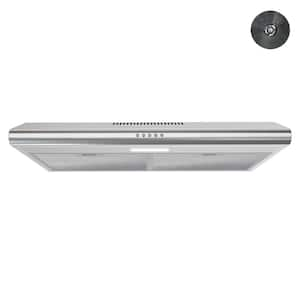 Broan-NuTone BUEZ130SS Non-Ducted Ductless Range Hood with Lights Exhaust  Fan for Under Cabinet, 30-Inch, Stainless Steel