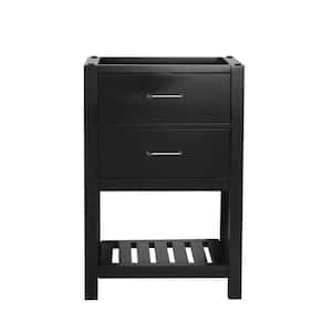 Santa Monica 24 in. W x 18 in. D x 35 in. H Bath Vanity Cabinet without Top in Black