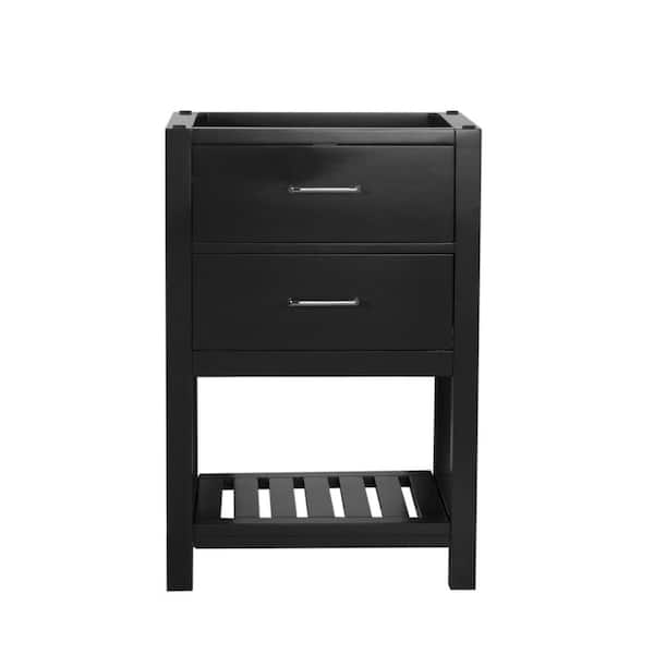 Unbranded Santa Monica 24 in. W x 18 in. D x 35 in. H Bath Vanity Cabinet without Top in Black