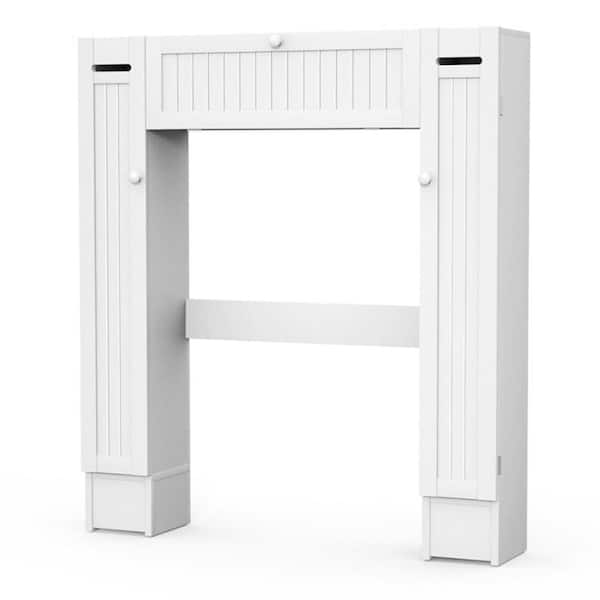 34.5 in. W x 38.5 in. H x 7 in. D White Over-the-Toilet Storage