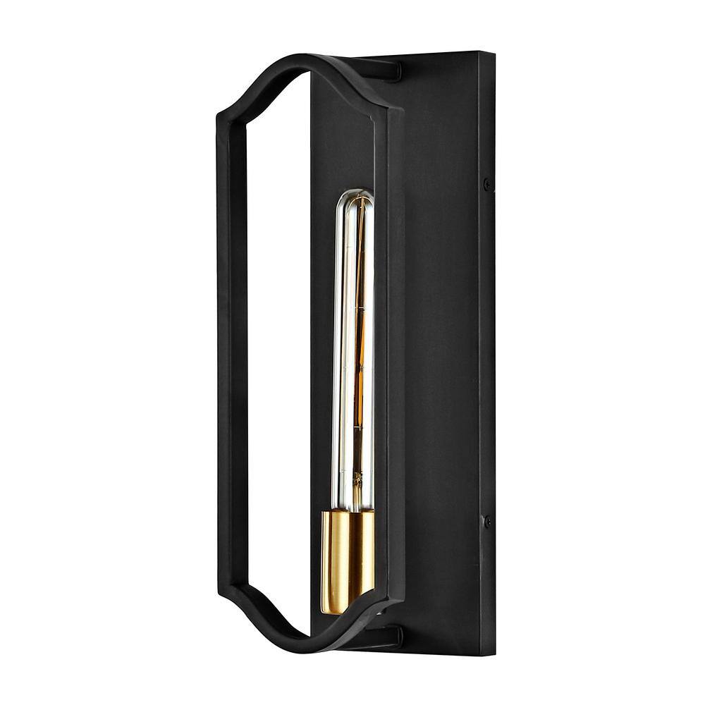 Black and Bronze Iron Dimmable Wall Sconce Light