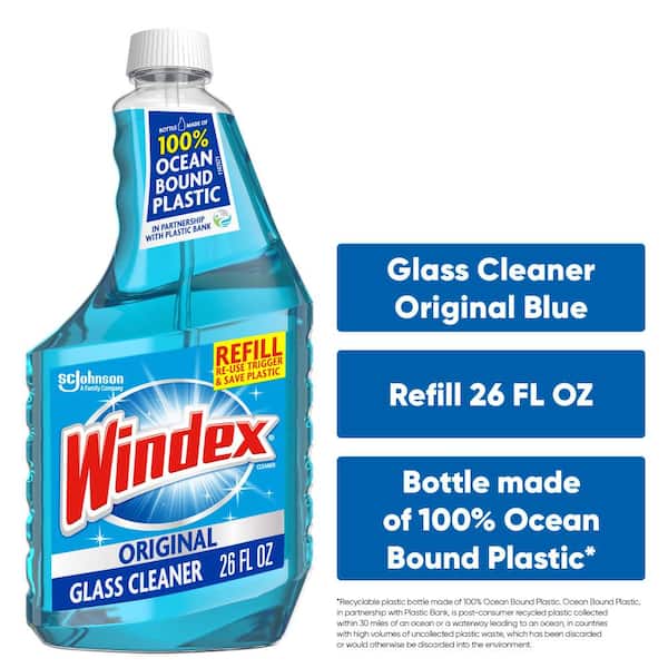 Windex 26 fl. oz. Original Blue Glass Cleaner Refill Bottle (12-Pack)