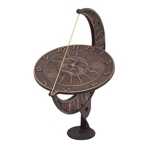 French Bronze Sun and Moon Sundial