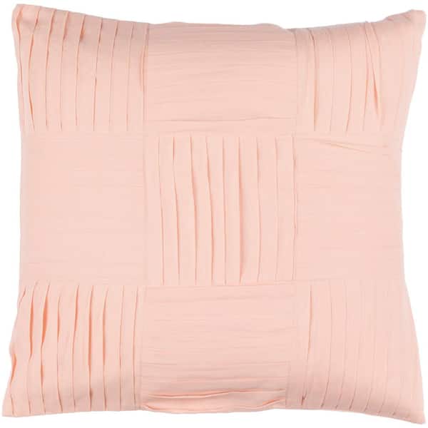 Livabliss Albemarle Pink Geometric Polyester 22 in. x 22 in. Throw Pillow