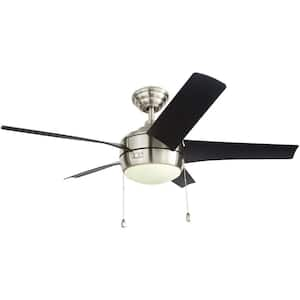 Windward 44 in. LED Brushed Nickel Indoor Ceiling Fan with Light Kit