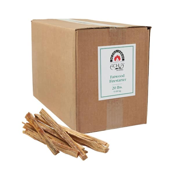 Fire Starter Fatwood Sticks in Refill Box, 20 lbs., Natural Fatwood Grill Lighter