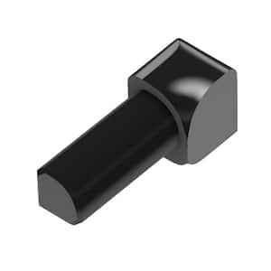Rondec Bright Black Anodized Aluminum 3/8 in. x 1 in. Metal 90° Inside Corner