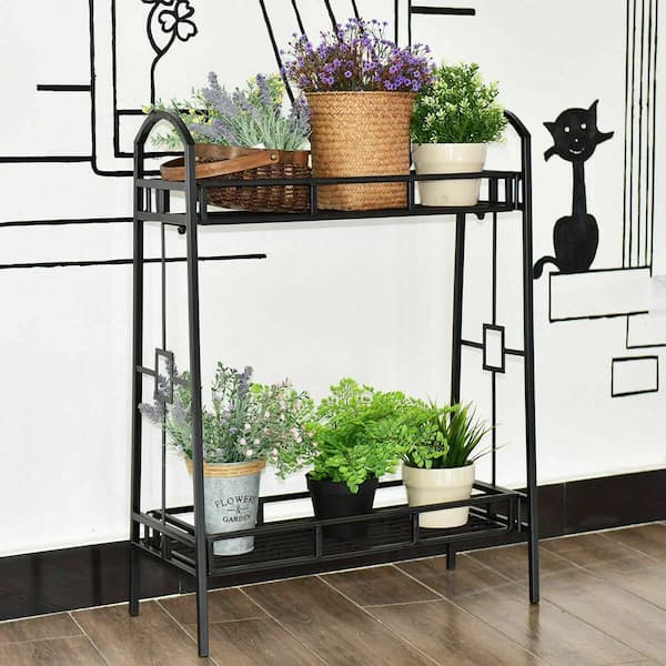 1PC Classic Plant Stands Outdoor Indoor Anti-Rust Metal Plant