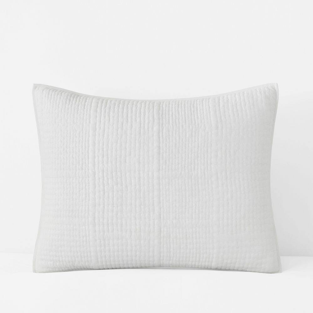 Company Cotton Texture Block White King Quilt Sham price history on PriceWatchPro