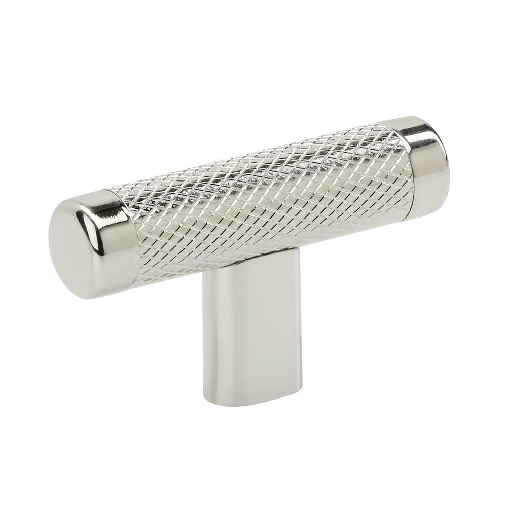Amerock Bronx 2-5/8 in. (67mm) Modern Polished Nickel Bar Cabinet Knob ...