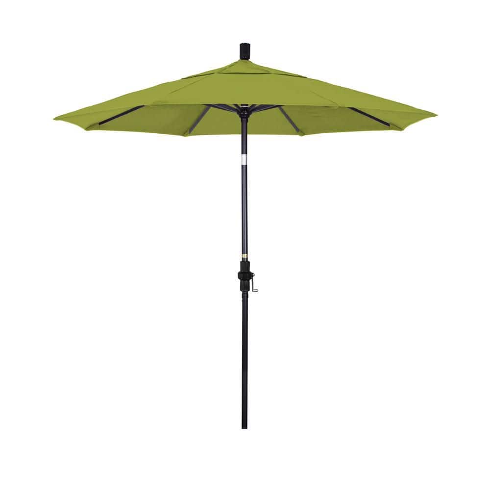 7.5 ft. Black Aluminum Market Patio Umbrella with Collar Tilt Crank Lift in Kiwi Olefin price history on PriceWatchPro