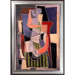Woman sitting in an armchair by Pablo Picasso Magnesium Framed Oil Painting Art Print 29.25 in. x 41.25 in.