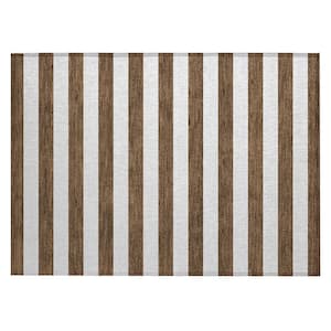 Chantille ACN528 Chocolate 1 ft. 8 in. x 2 ft. 6 in. Machine Washable Indoor/Outdoor Geometric Area Rug