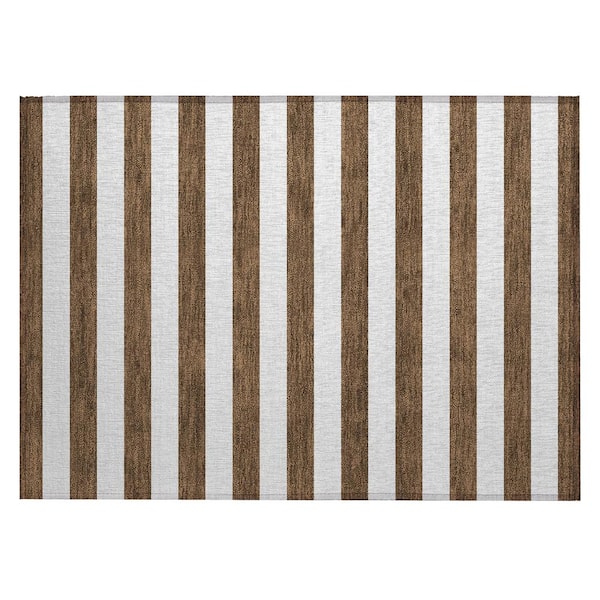 Addison Rugs Chantille ACN528 Chocolate 1 ft. 8 in. x 2 ft. 6 in. Machine Washable Indoor/Outdoor Geometric Area Rug