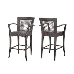 Farley Outdoor Patio Wicker 30 Inch Barstools (2-Pack)