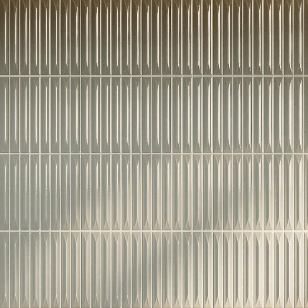 MOLOVO Stria Sage 7.87 in. X 7.87 in. Glossy Ceramic Stacked Wall Tile ...