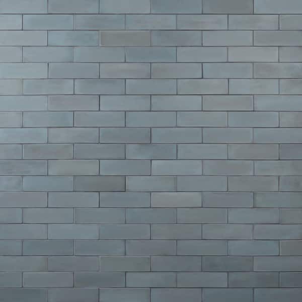 Ivy Hill Tile Vibe Teal 2.36 in. x 7.87 in. Matte Cement Subway Wall Tile (3.88 sq. ft./Case)