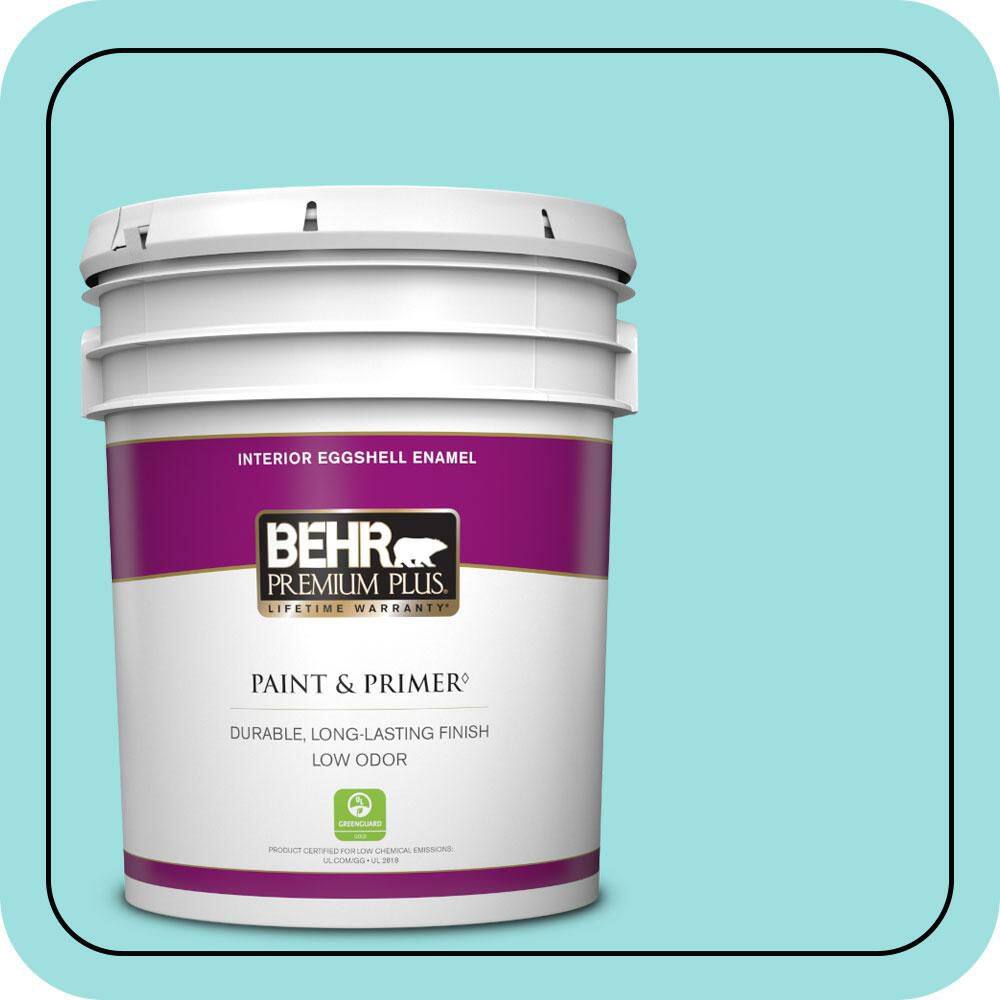 5 gal. #P460-2 Tropical Waterfall Eggshell Enamel Low Odor Interior Paint & Primer price history on PriceWatchPro