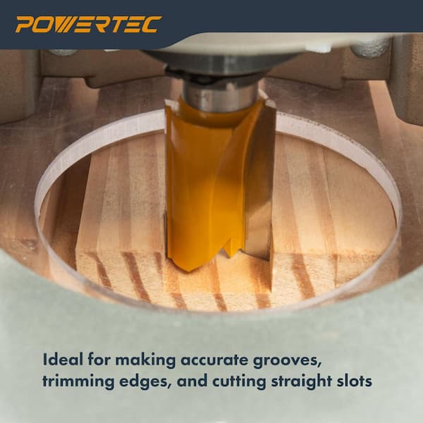 Straight Tungsten Carbide Router Bit, 3/4 in. Cutting Diameter, 1/2 in. Shank, 1-1/4 in. Depth (2-Pack)