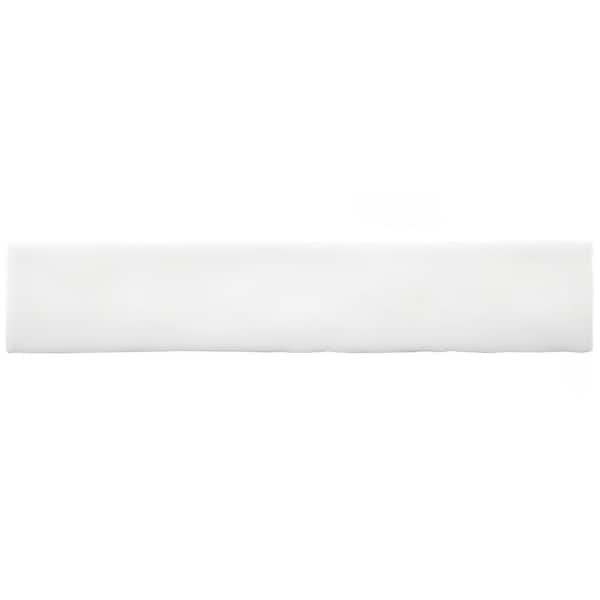 Castillo Matte White 2 in. x 10 in. Ceramic Wall Take Home Tile Sample