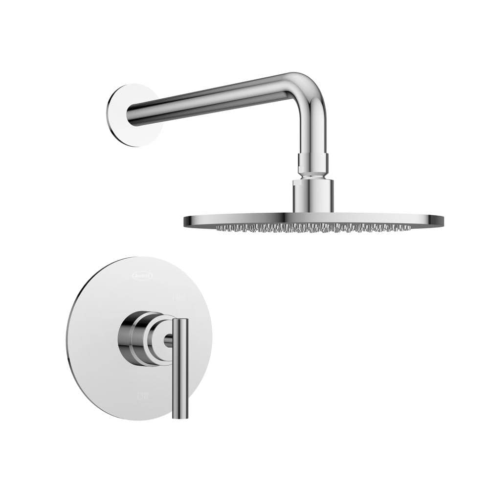 JACUZZI Salone Single-Handle 1-Spray Round Shower Faucet in Polished Chrome (Valve Included) -  MX86827