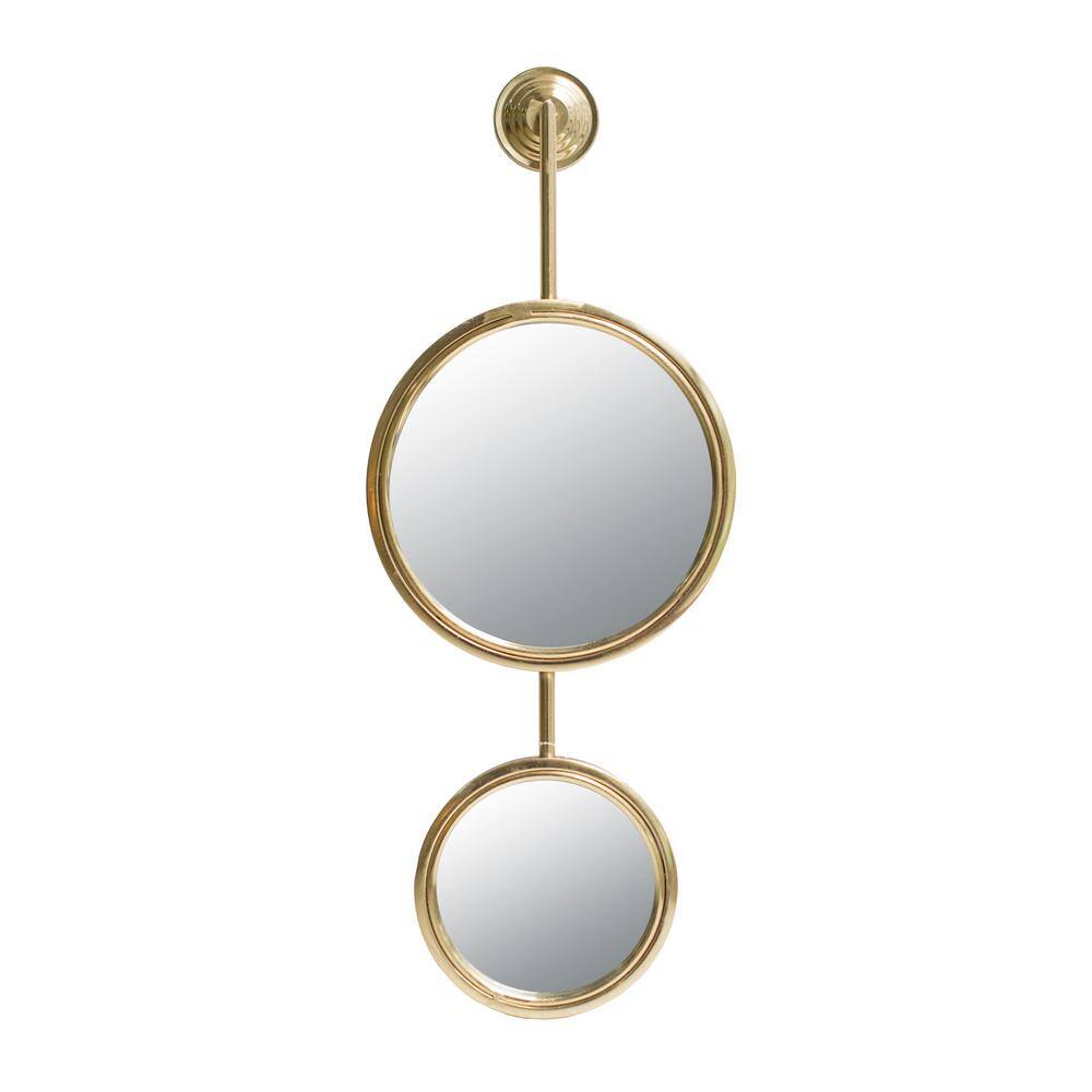 Anky 11 in. W x 28.5 in. H Iron Framed Gold Wall Mounted Decorative Mirror price history on PriceWatchPro