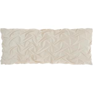 Lifestyles Ivory 12 in. x 30 in. Rectangle Throw Pillow