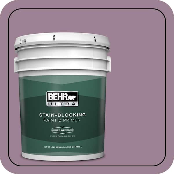 BEHR ULTRA 5 gal. #S110-5 Garden Plum Extra Durable Semi-Gloss Enamel Interior Paint & Primer
