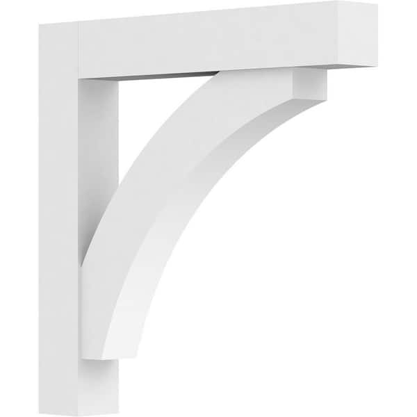 Ekena Millwork Standard Thorton 3 in. W x 24 in. H x 24 in. D Signature Urethane Polyurethane Bracket With Block Ends