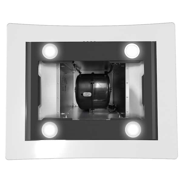 AKDY 30 in. 350 CFM Convertible Island Mount Range Hood in